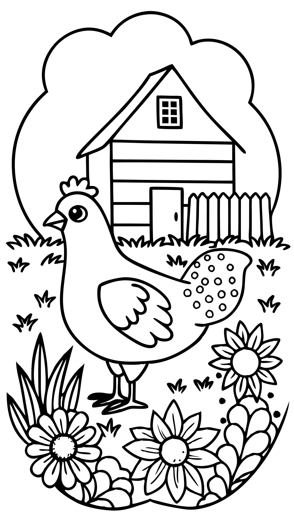 coloriage de poule